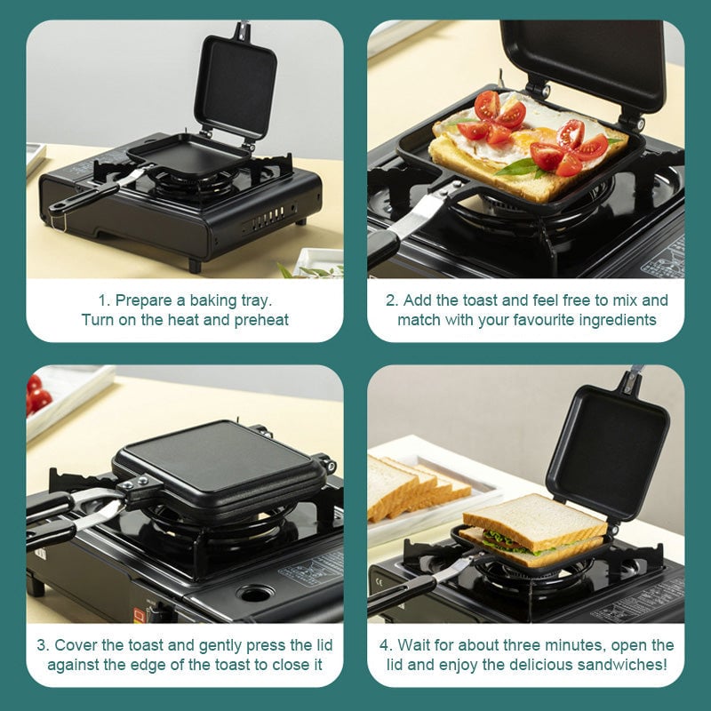 🥪Two Sided Sandwich Pan 🔥Last day for 49% off