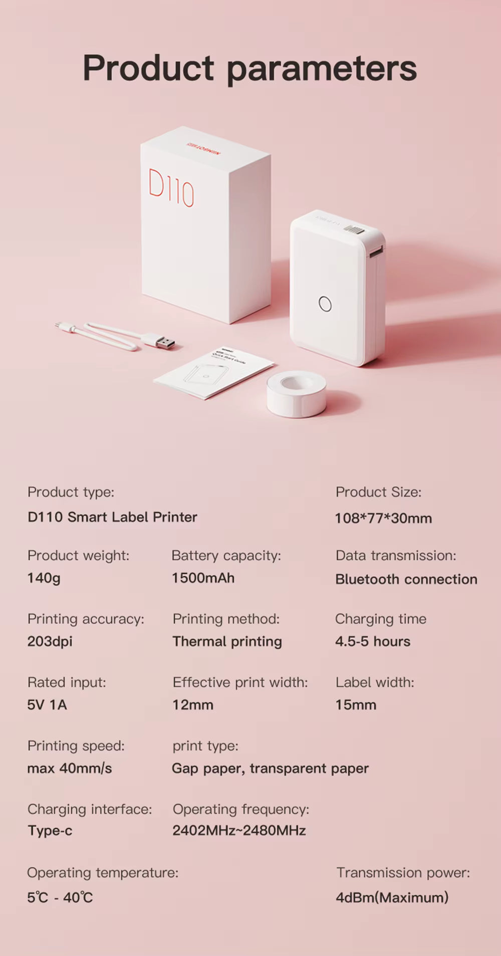 Portable Inkless Label Printe