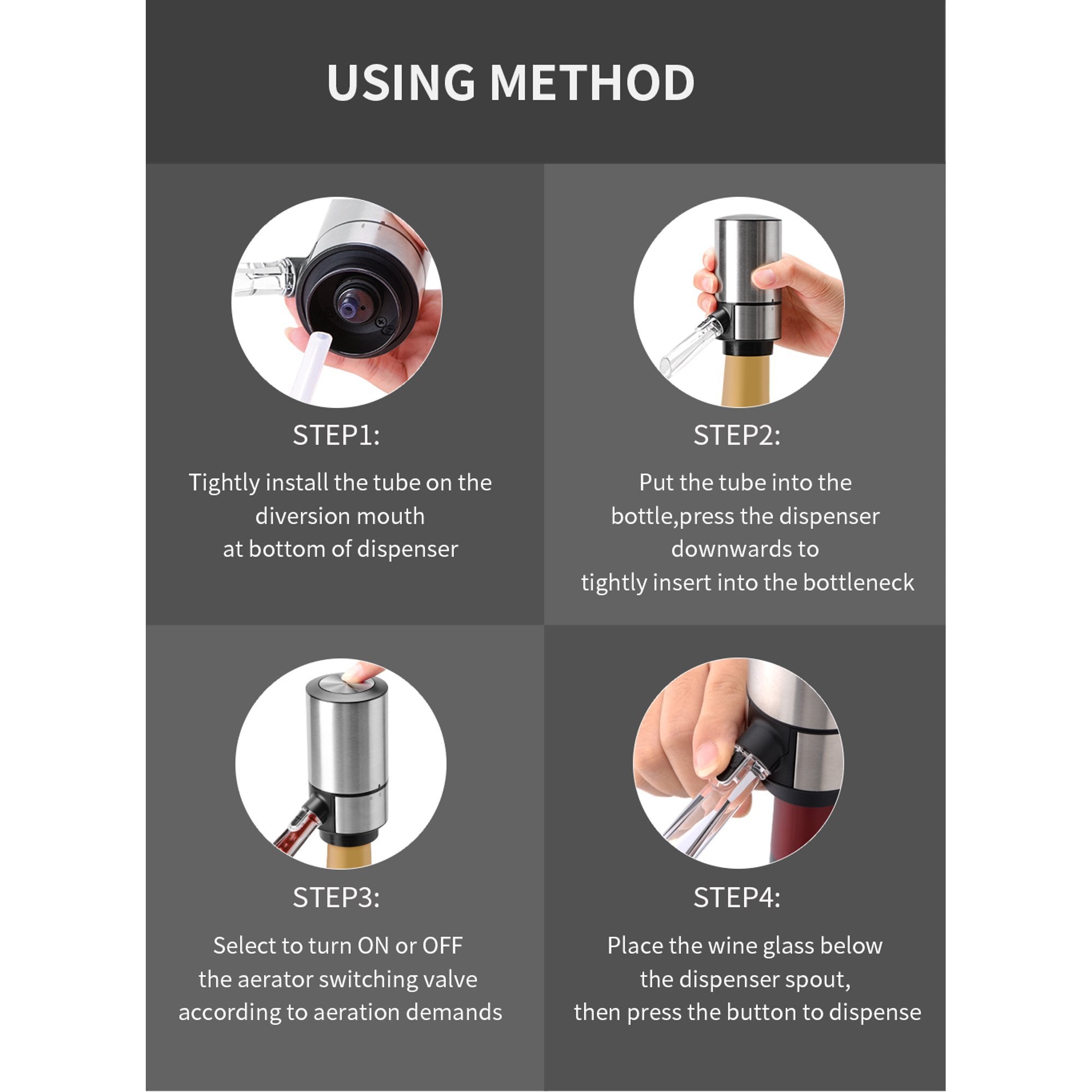 Instant Elegance: Electric Wine Aerator & Dispenser for Perfectly Poured Flavor