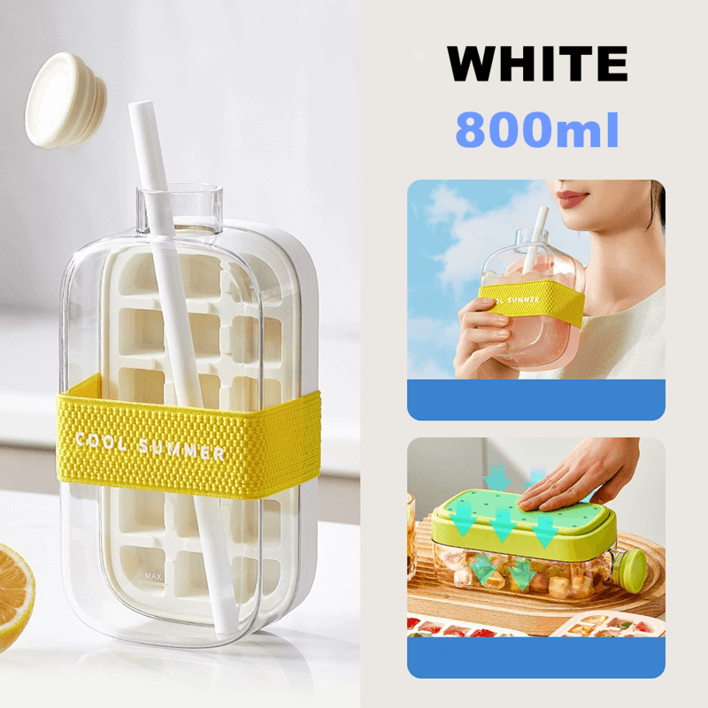 🧊 2-in-1 Ice Cube Bottle – Quick Ice Making & Refreshing Sips