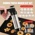 Stainless Steel Cookie Pres with 13 Discs & 8 Nozzles