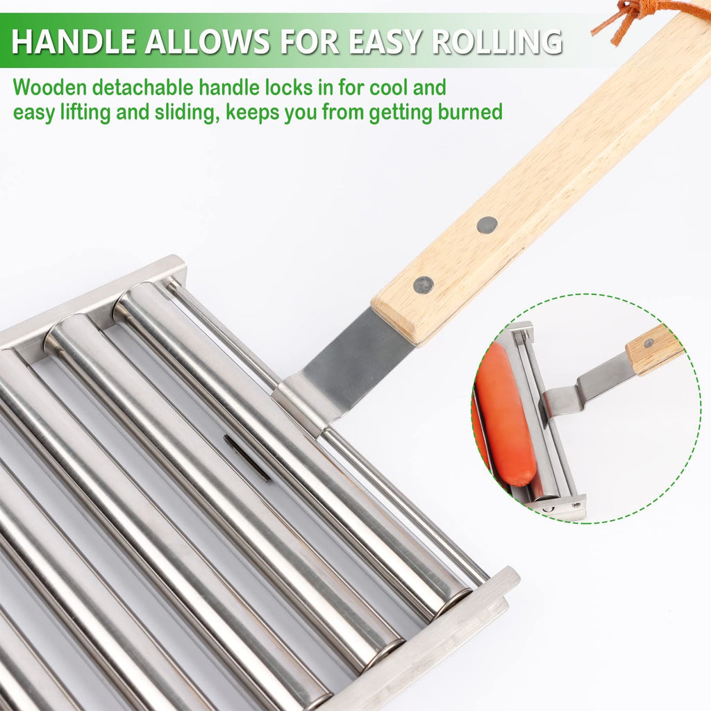 🔥Hot Sale 48% OFF🔥-Hotdog Roller Stainless Steel Sausage Roll Rack