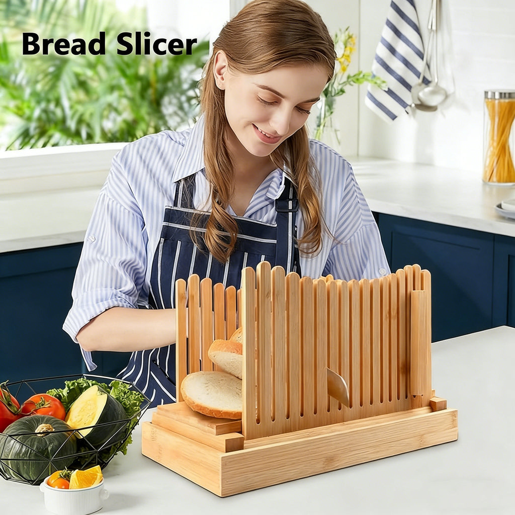 Bread Slicer with Adjustable Guide(Knife not included) 🍞✨