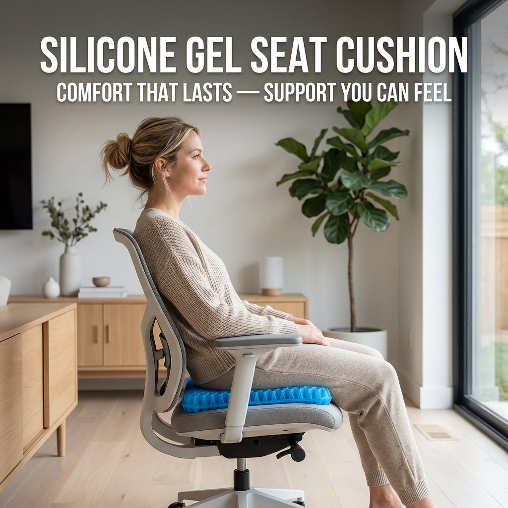 Silicone Gel Seat Cushion for Long Sitting🪑✨