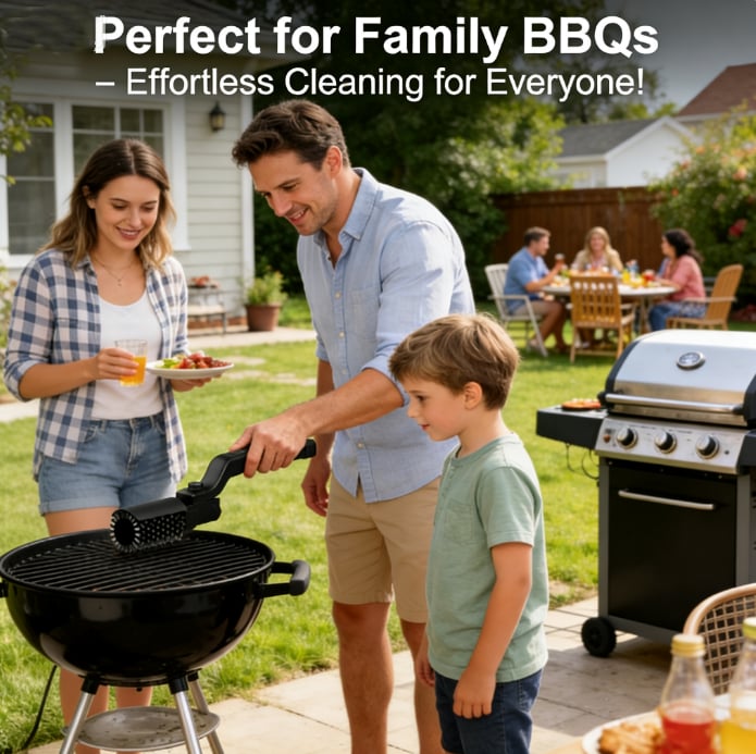🍖✨Electric Three-Speed BBQ Brush – Effortless Cleaning for Your Grill