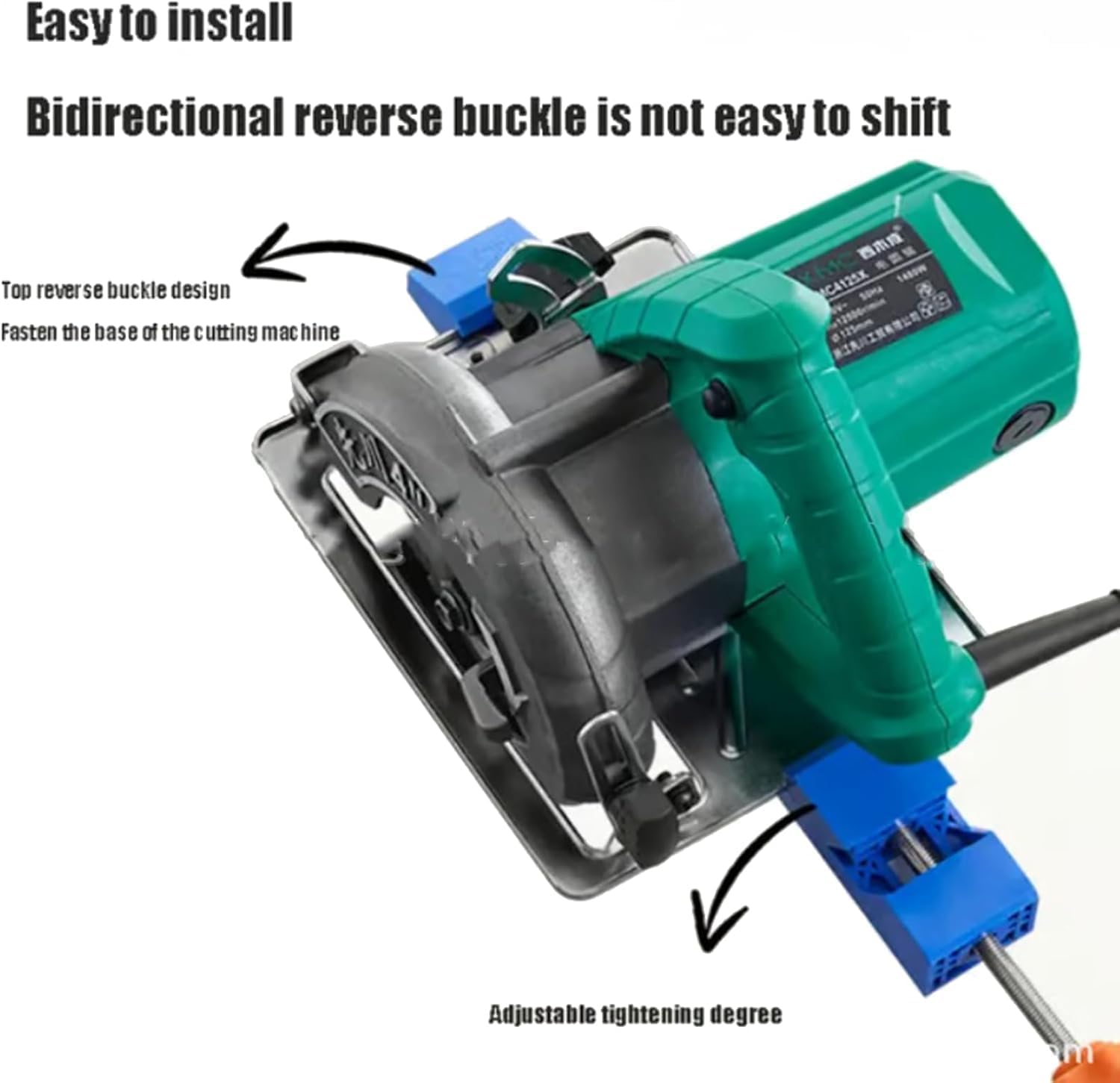Adjustable base guide for cutting machines