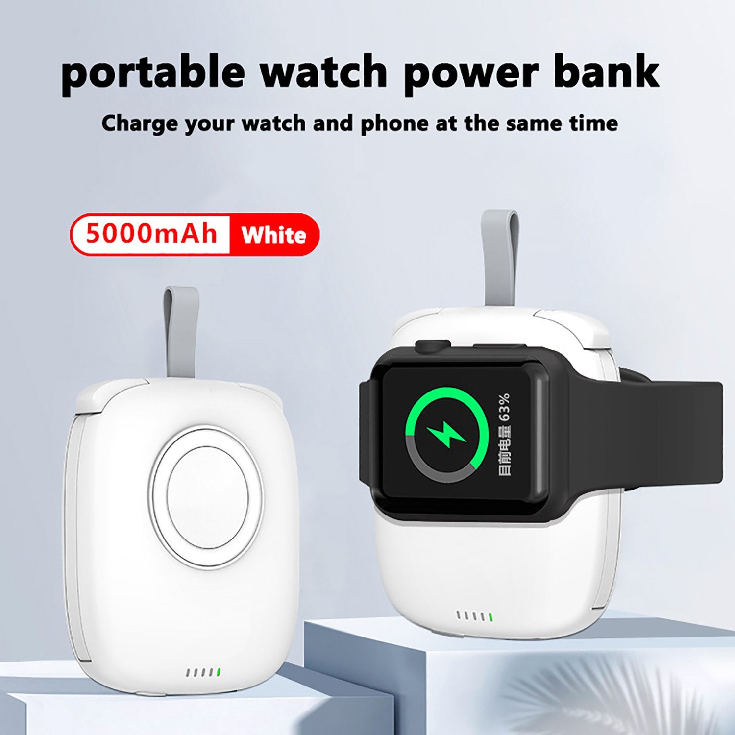 Portable Charger- 5000mAh Portable Charger Power Bank with Built-in Cables