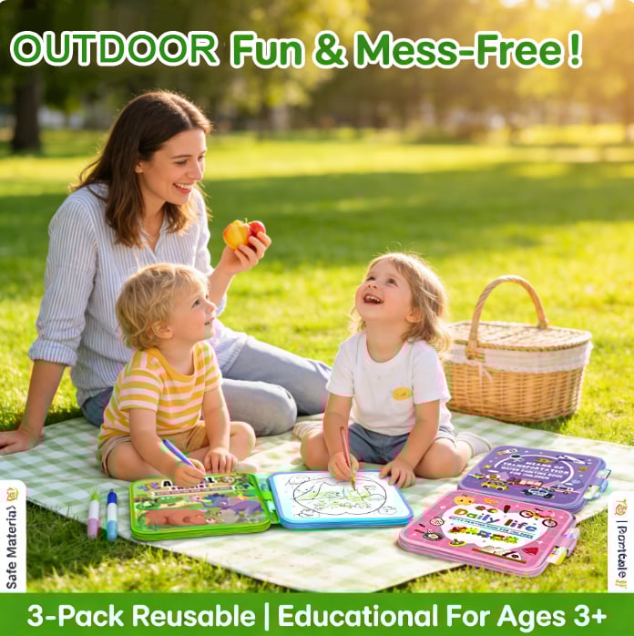 🎨 Toddler Watercolor Coloring & Doodle Book - A Fun, Mess-Free Creative Activity