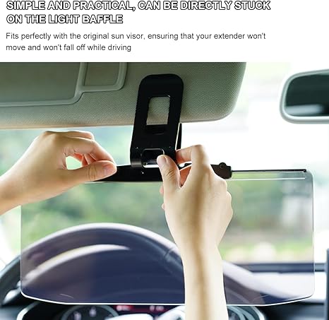 Anti-Glare Polarized Sun Visor Extender for Safe Driving