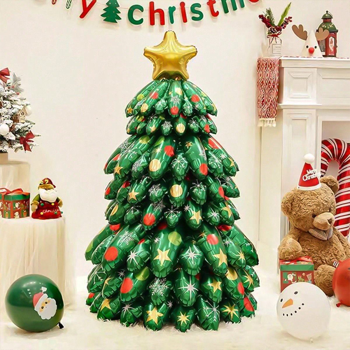 🎄4D Standing Large Christmas Tree Foil Balloon