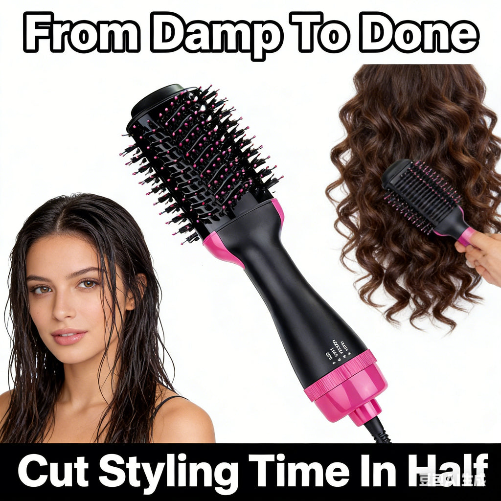 One-Step Hair Styling Revolution – Dry, Straighten, Curl & Volumize in 5 Minutes Flat!