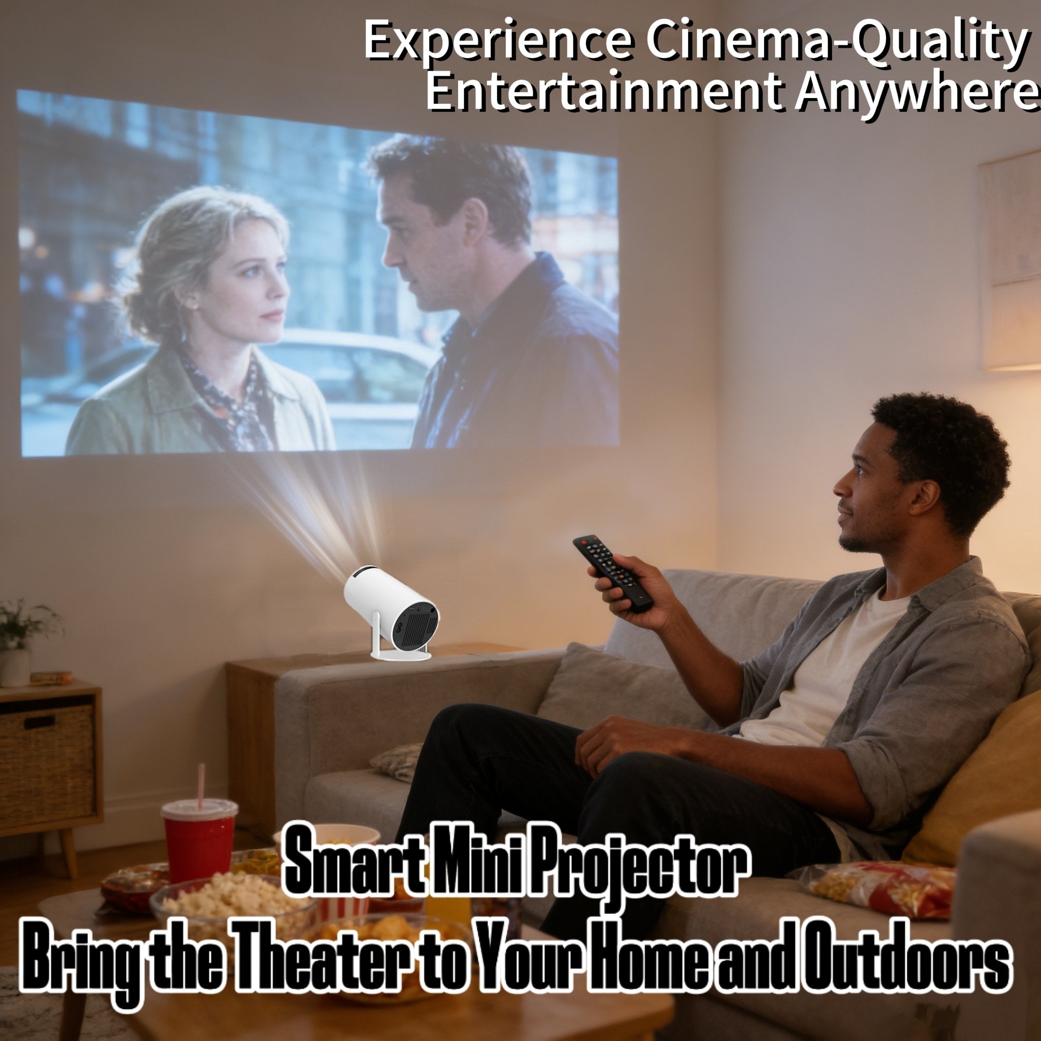 Smart Mini Projector – Bring the Theater to Your Home and Outdoors 🎬