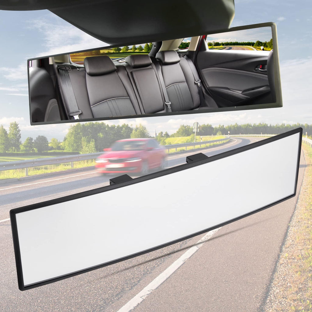 Universal 11.81 Inch Panoramic Rearview Mirror—effectively reduce the blind spots of cars SUVs trucks