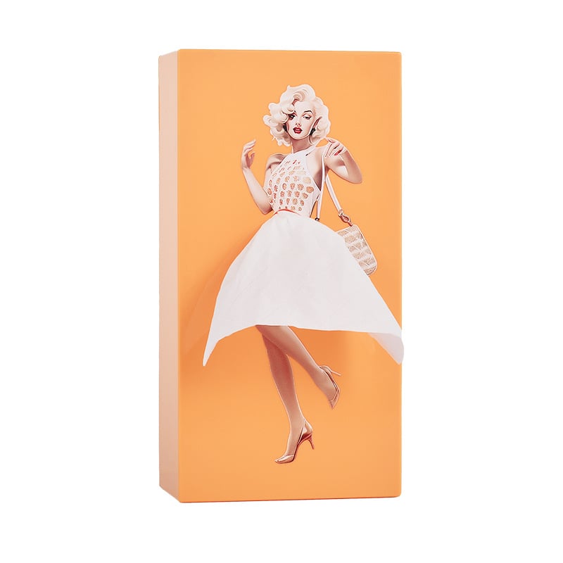 Tissue Box, Reusable Cartoon Creative Retro Pop Art Paper Towel Holder