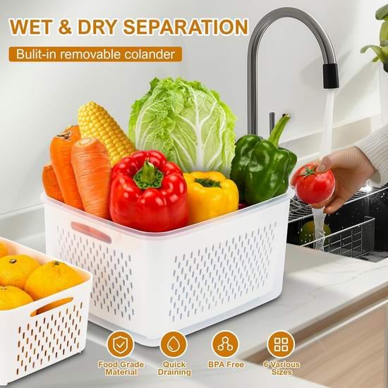 Food Storage Containers for Refrigerator Organization(3-7 PCS)