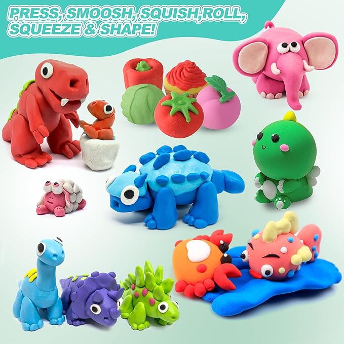 36-Color Air Dry Clay Set | Safe, Fun, and Creative Playtime for Kids!