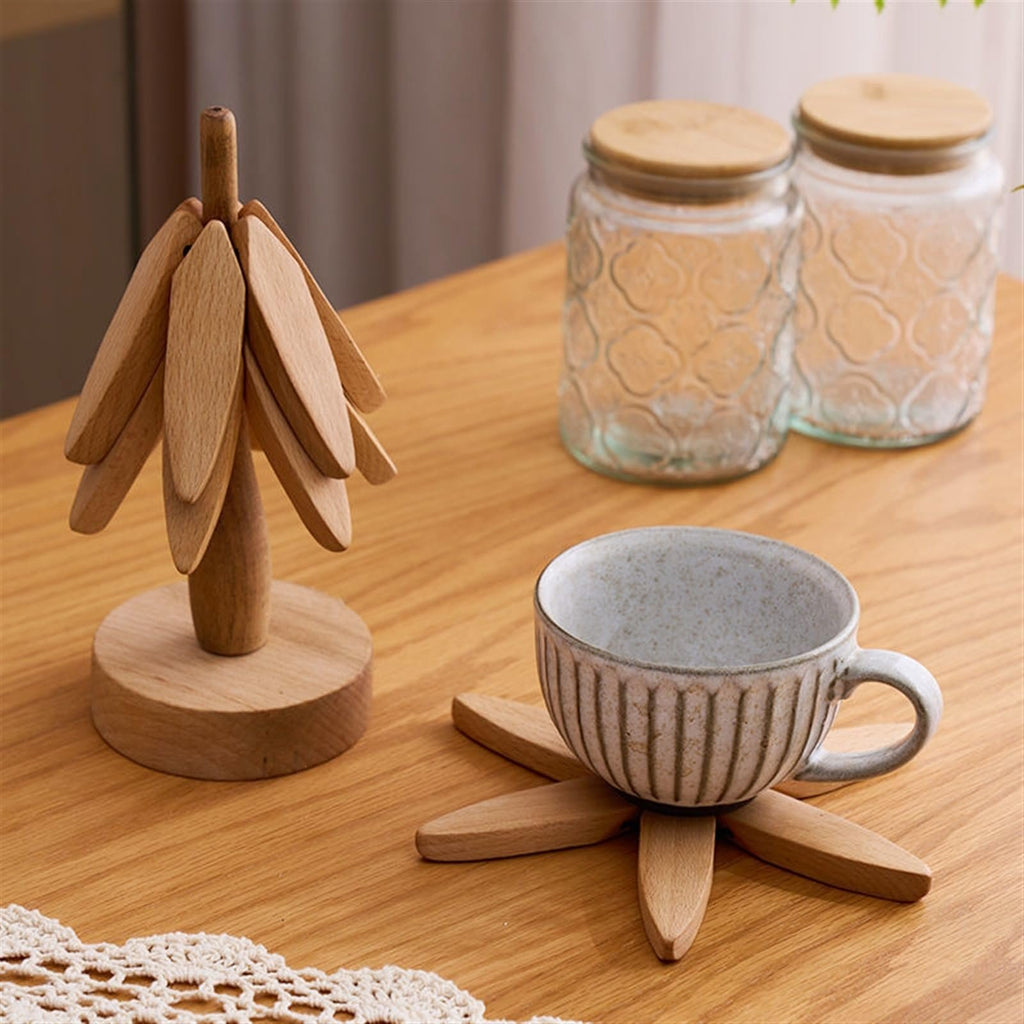 Nature's Embrace: Handcrafted Black Walnut Trivet Set – Elegant Heat Protection for Your Kitchen