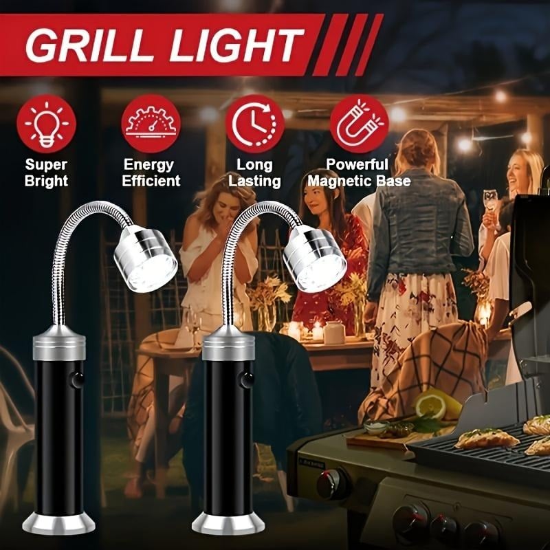 LED Grill Light with 360° Flexible Gooseneck & Magnetic Base