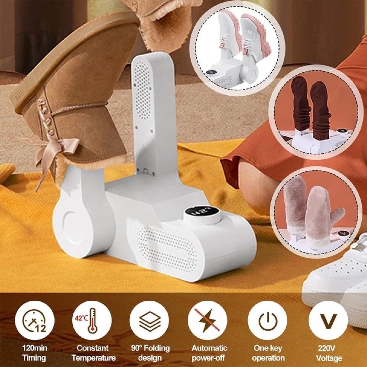 Shoe Dryer – Heated Smart Electric Shoe Dryer and Dehumidifier, Foot Warmer 🧳👢