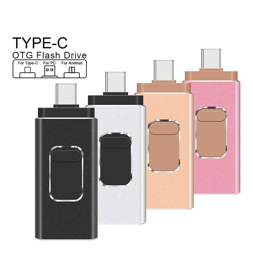 🔥 4-in-1 High-Speed USB Flash Drive for iPhone, iPad, Android, PC & More