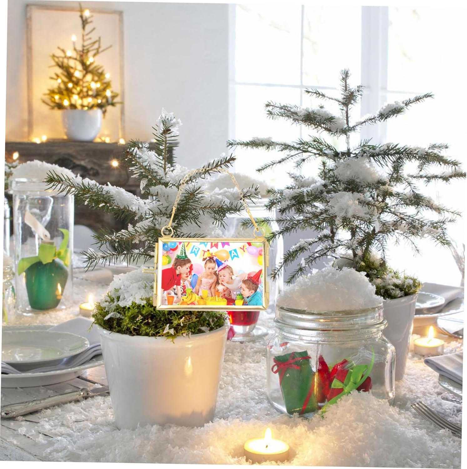 Set of 4 Glass Photo Wall Hanging Art Frames