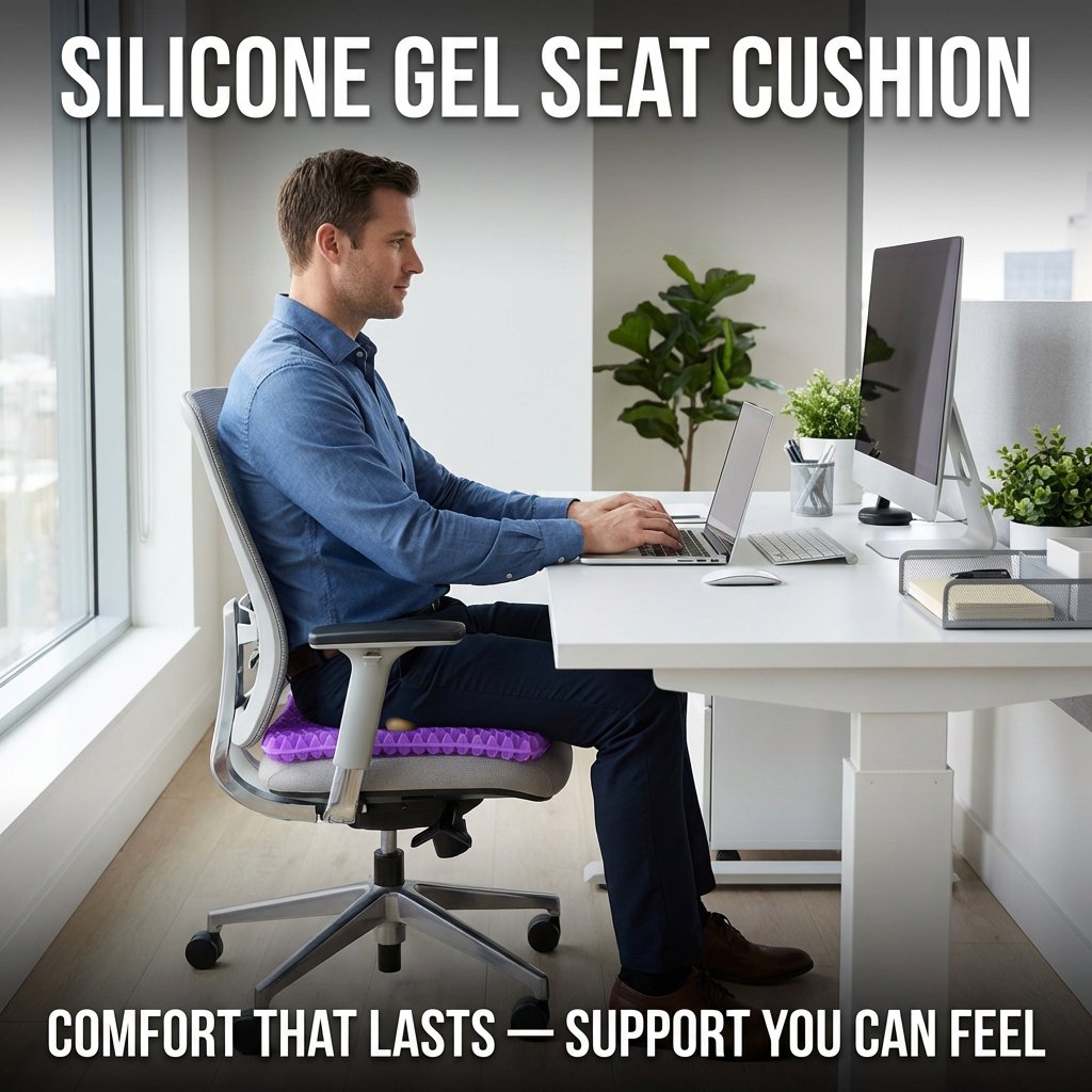 Silicone Gel Seat Cushion for Long Sitting🪑✨
