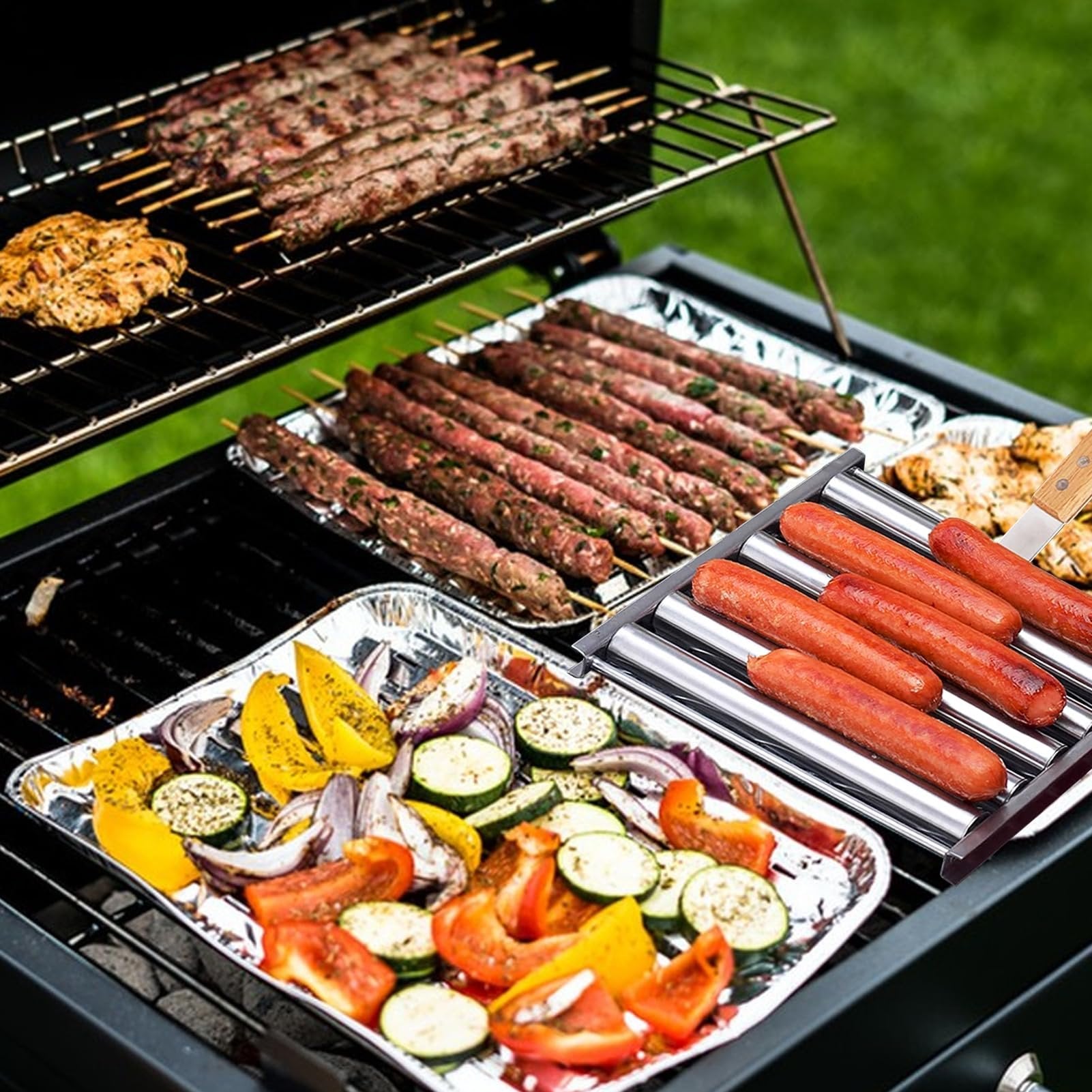 🔥Hot Sale 48% OFF🔥-Hotdog Roller Stainless Steel Sausage Roll Rack