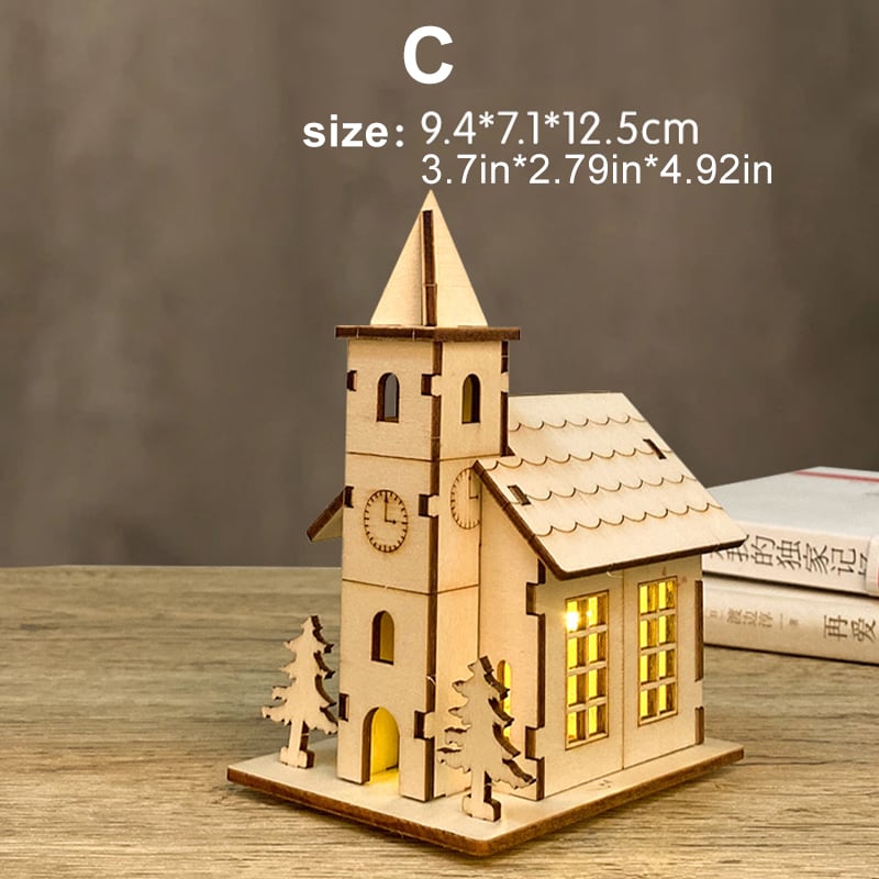 Buy 2 Free Shipping🎄 DIY Christmas Wooden House Kit 🎄