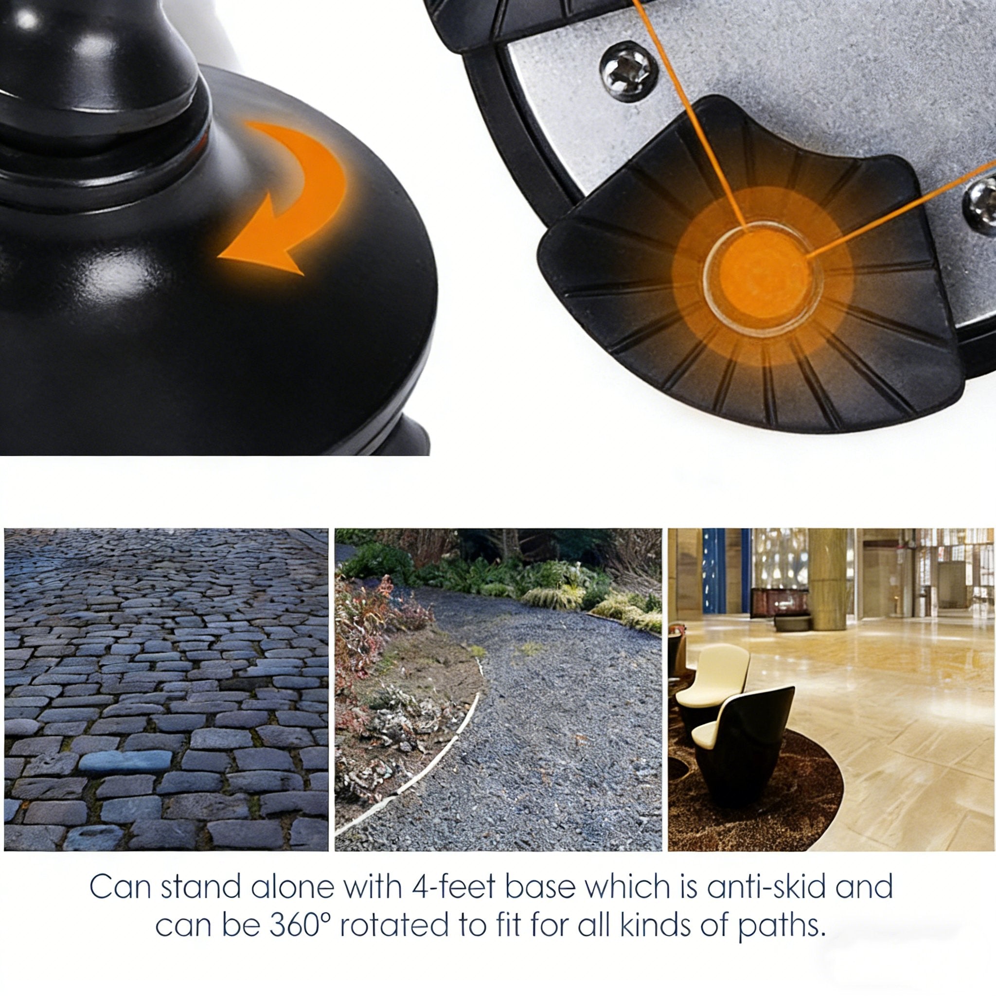 Adjustable smart folding cane with LED light 🦯💡