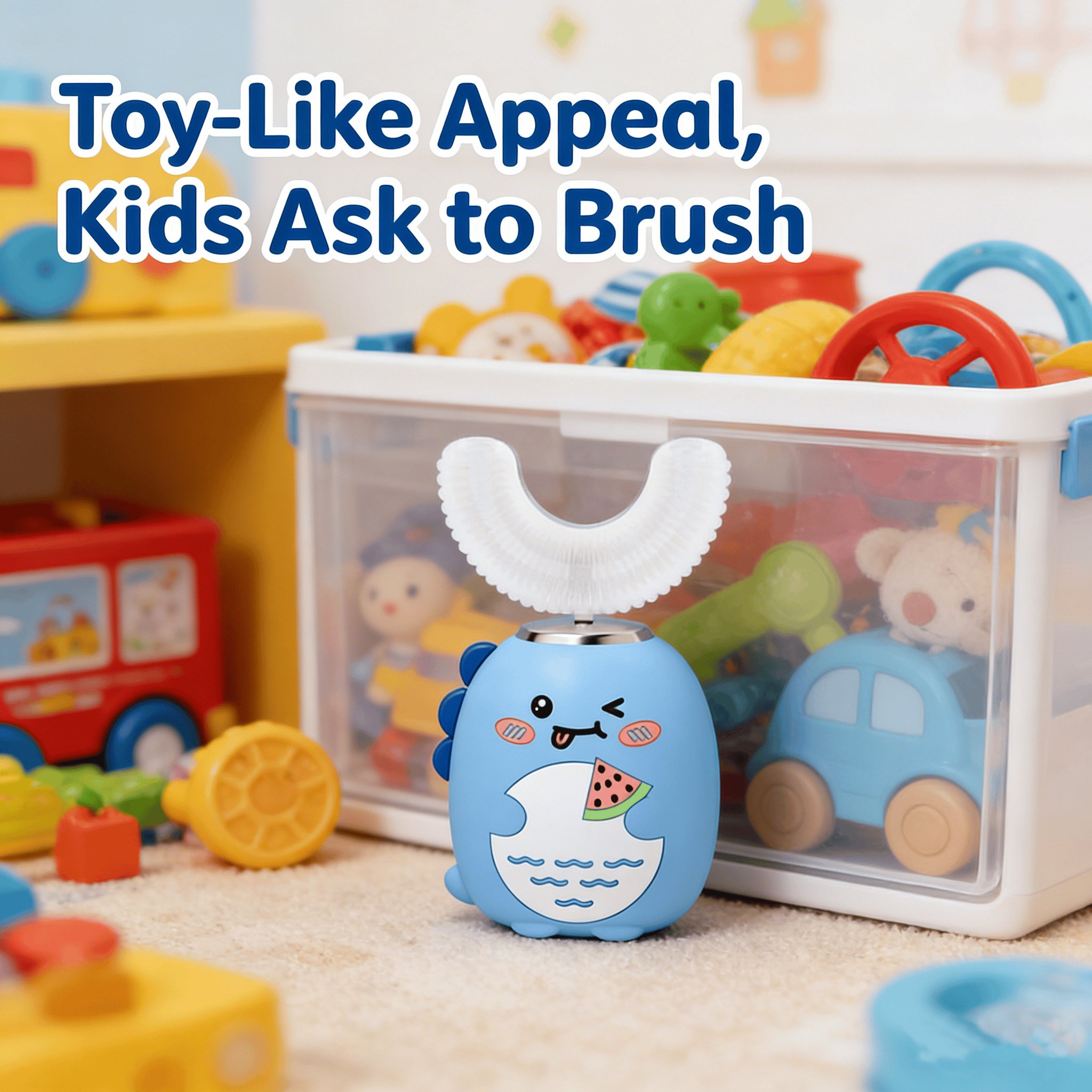 🦖 Kids U-Shaped Electric Toothbrush