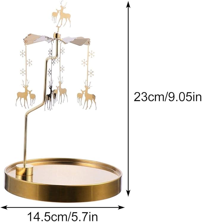 Enchanting Whirls of Light: Rotating Candleholder with Dual-Shape Options for Elegant Evenings