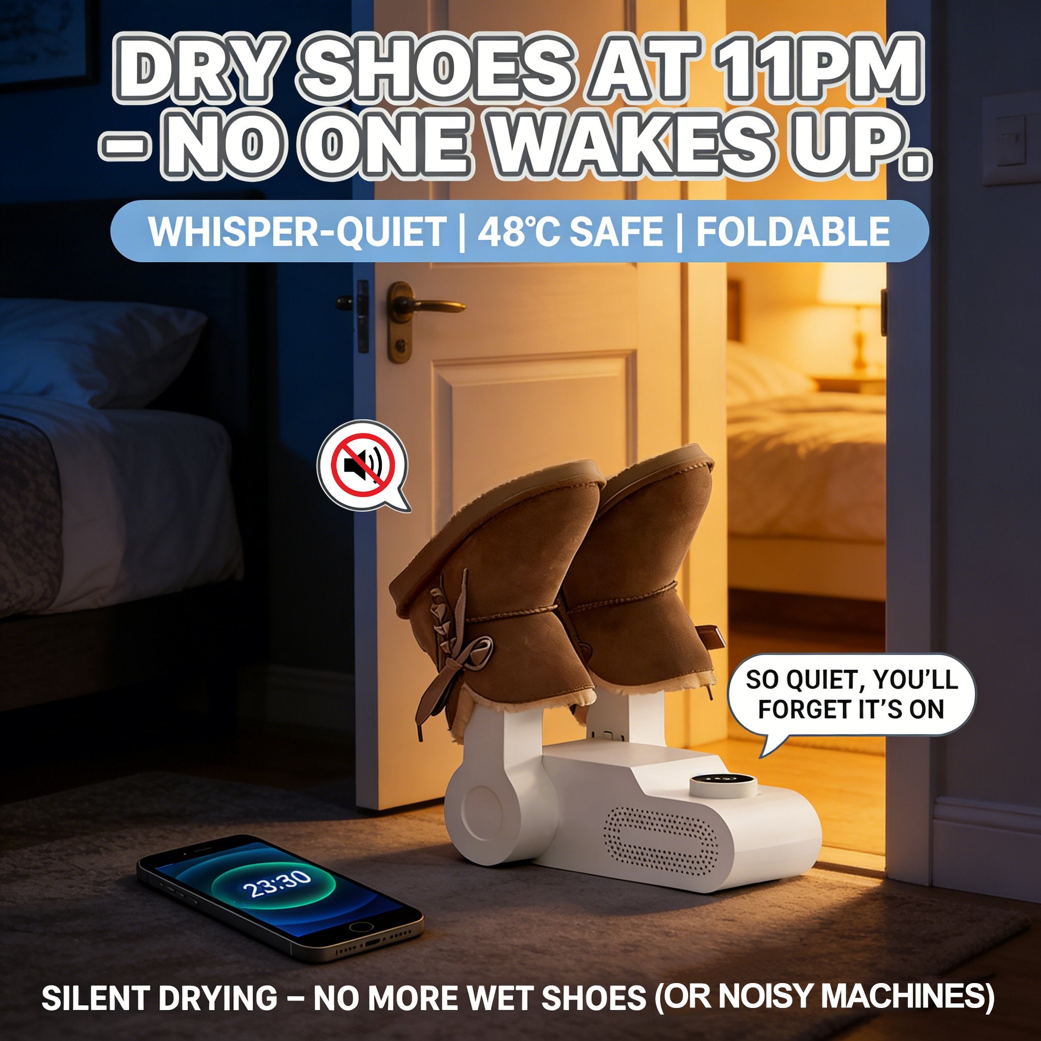 Shoe Dryer – Heated Smart Electric Shoe Dryer and Dehumidifier, Foot Warmer 🧳👢
