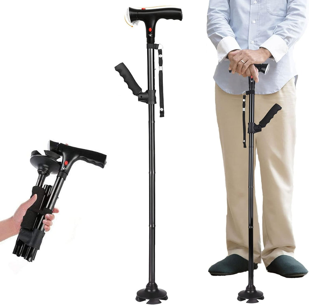 🔥HOT SALE- 49% OFF🎁 LED With alarm Walking Collapsible Telescopic Cane