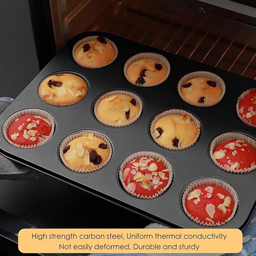 Non-Stick Baking Pans, Easy to Clean and Perfect for Making Jumbo Muffins,Cupcakes or Mini Cakes