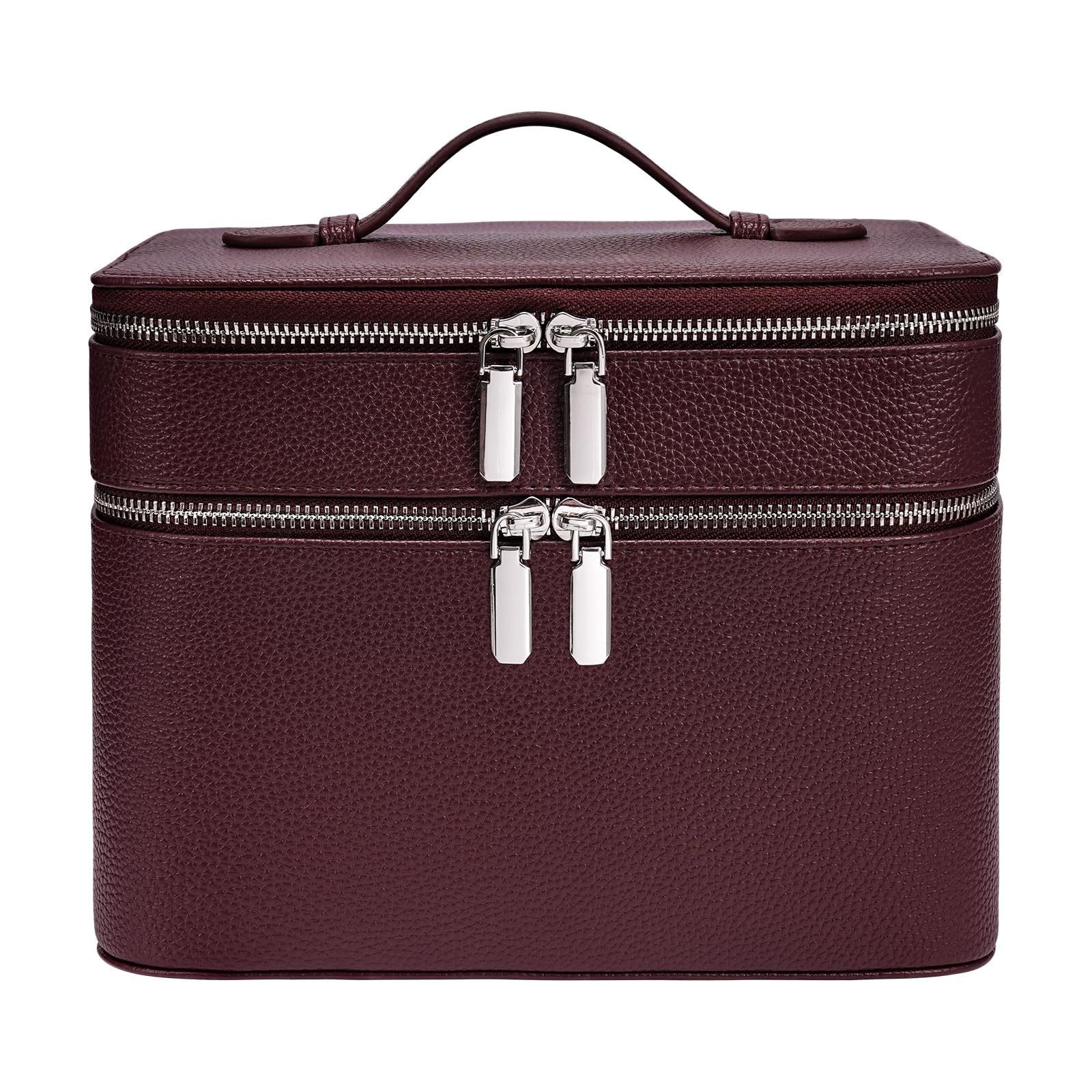 Cosmetic Makeup Bag – Double Compartment, Large Capacity Organizer 💄✨