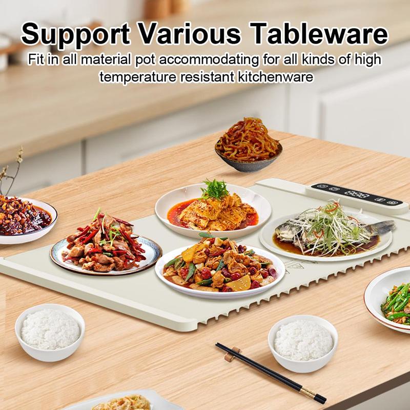 Smart Foldable Electric Warming Tray – Keep Your Food Warm, Anytime!