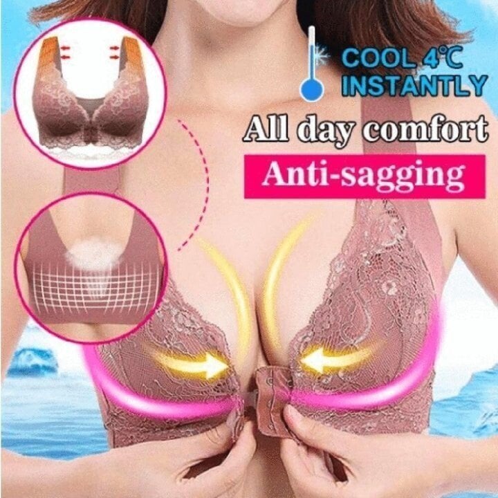 LAST DAY 49% OFF-Bra For Women Front Closure 5D Beauty Back Sports Comfy Bra