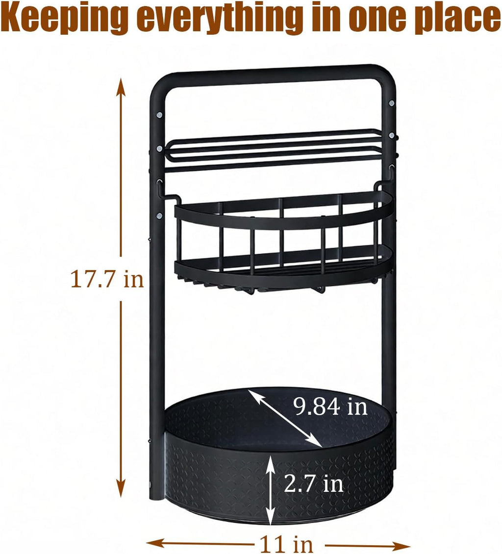 Rotating Spice Rack with Paper Towel Holder🧂🍳