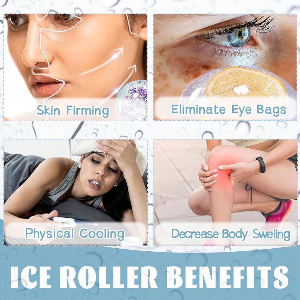 Ice Face Roller - Shrink pores, fight wrinkles, reduce puffiness, improve skin elasticity