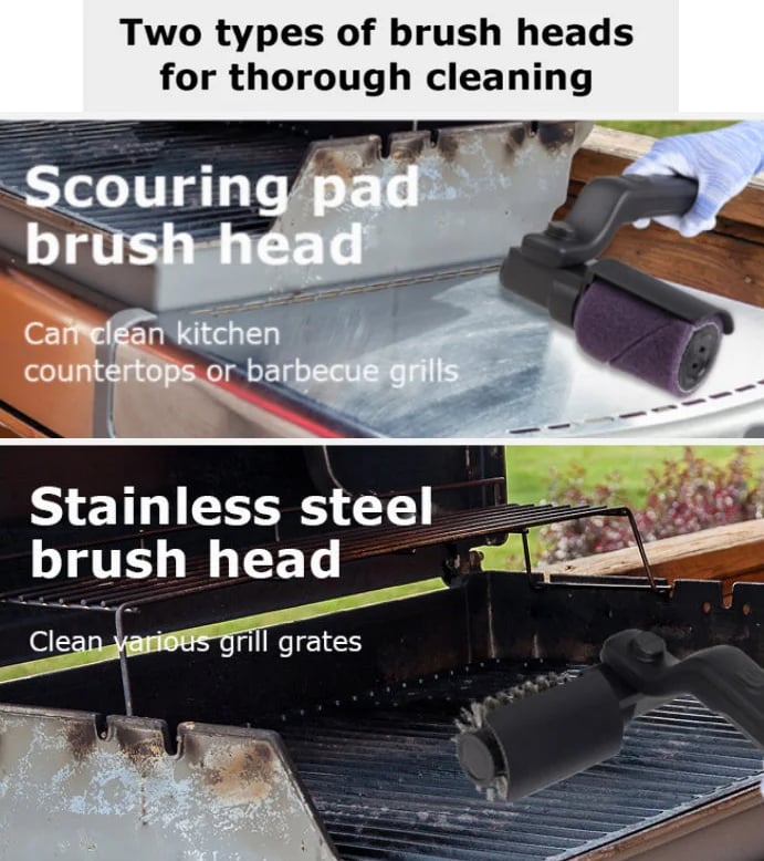 🍖✨Electric Three-Speed BBQ Brush – Effortless Cleaning for Your Grill