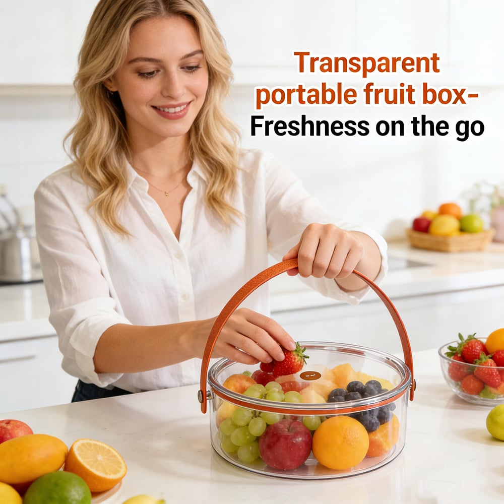 🍽️ Portable Divided Snack Tray with Lid & Handle