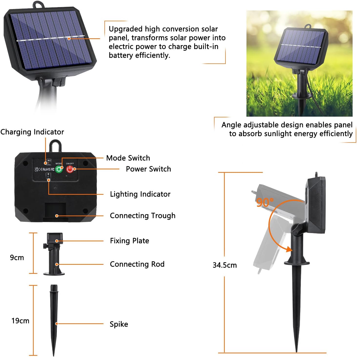 Solar Christmas Lights, 105 ft 300 LED