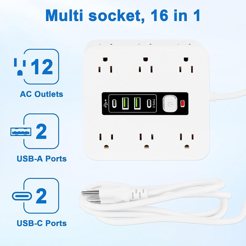 16-in-1 Power Strip Surge Protector