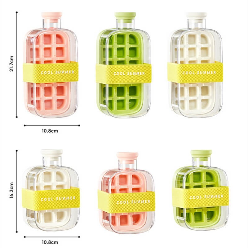 🧊 2-in-1 Ice Cube Bottle – Quick Ice Making & Refreshing Sips