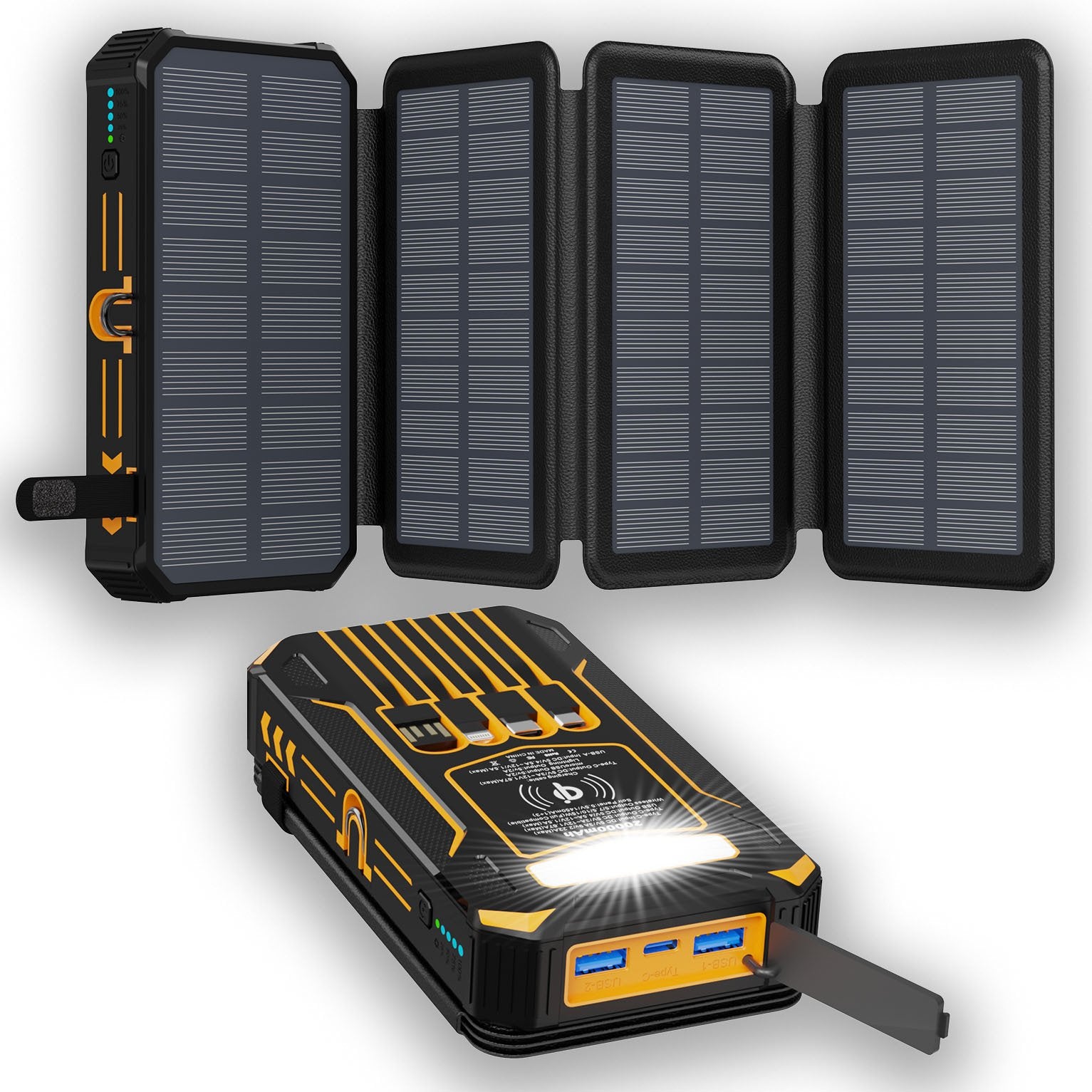🌞 Outdoor Foldable Solar Power Bank – 20,000mAh