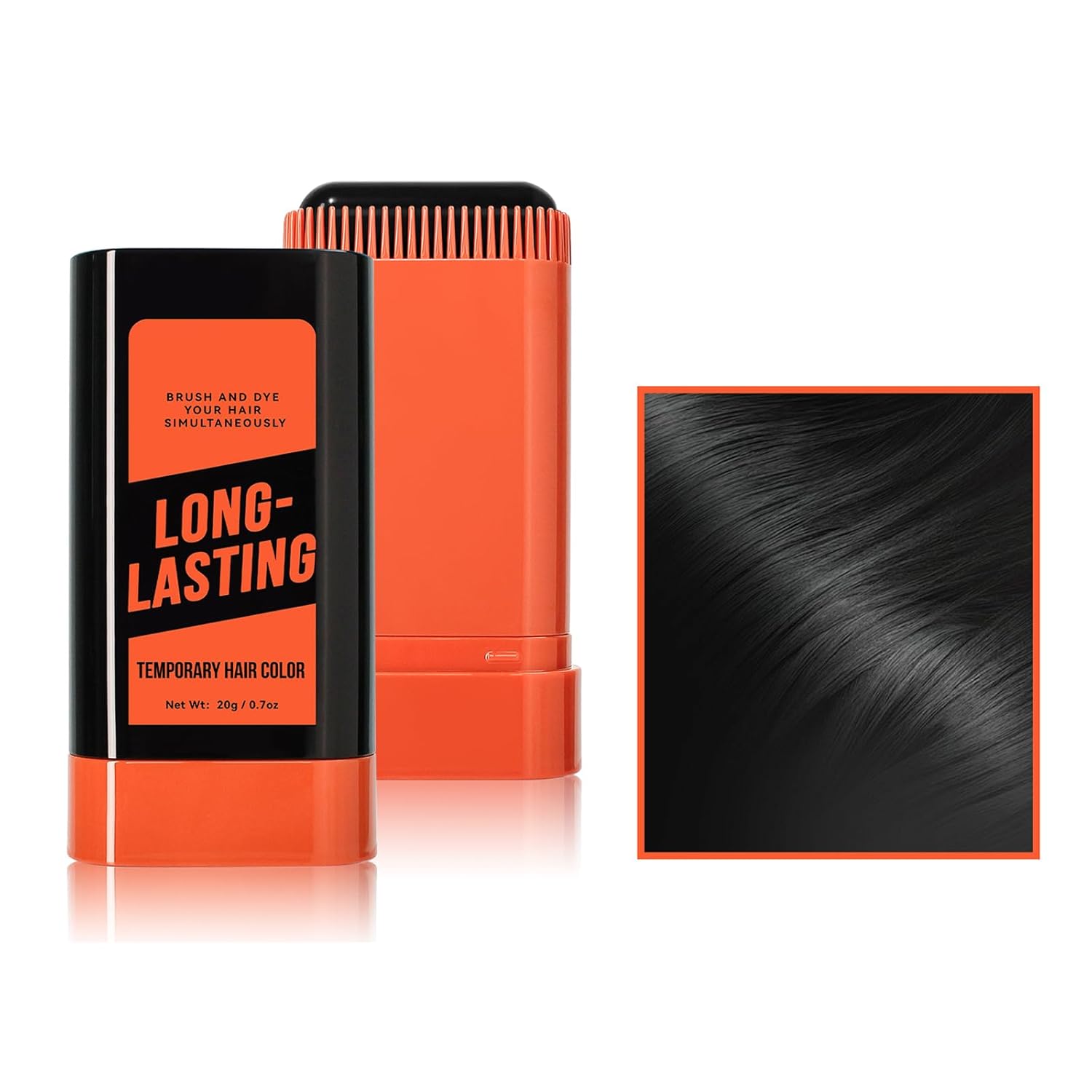 Instant Root Cover Up Stick - Waterproof Quick Touch-Up for Hair & Beard, Easy Washout Concealer