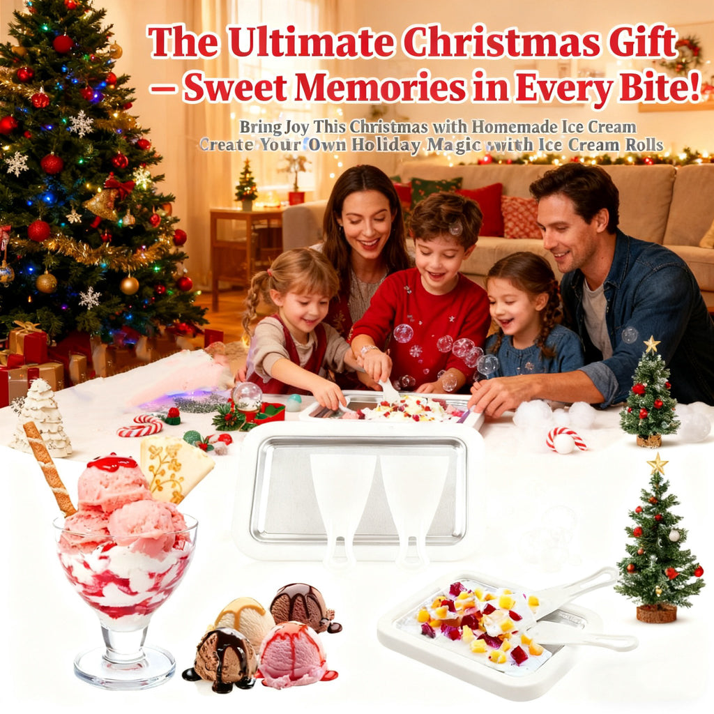 🍦 Ice Cream Roller Tray with Scrapers – The Ultimate DIY Dessert Maker!