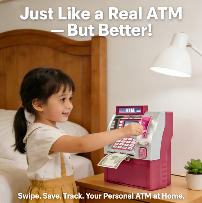 💰ATM Savings Bank for Real Money: The Ultimate Money Management Machine for Adults & Kids