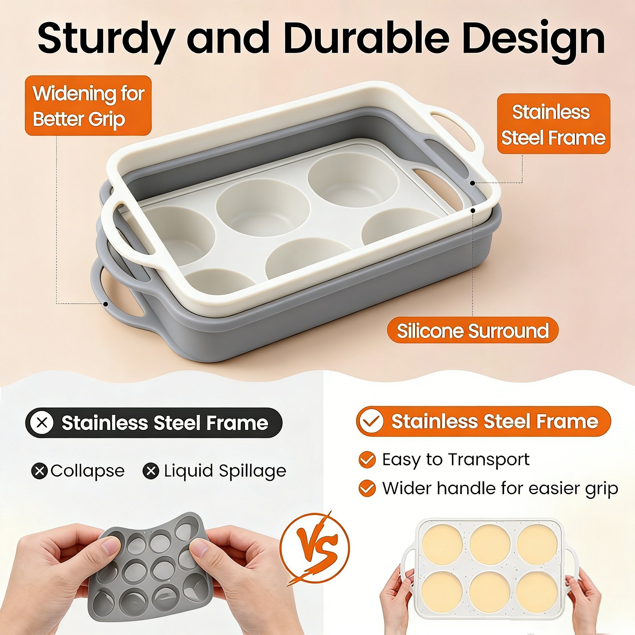 Silicone Deep Cake Mold for Egg-Based Pastries🧁