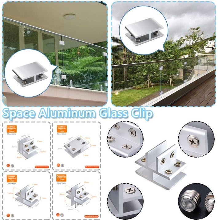 Glass Connector - Rimless Clip Holder